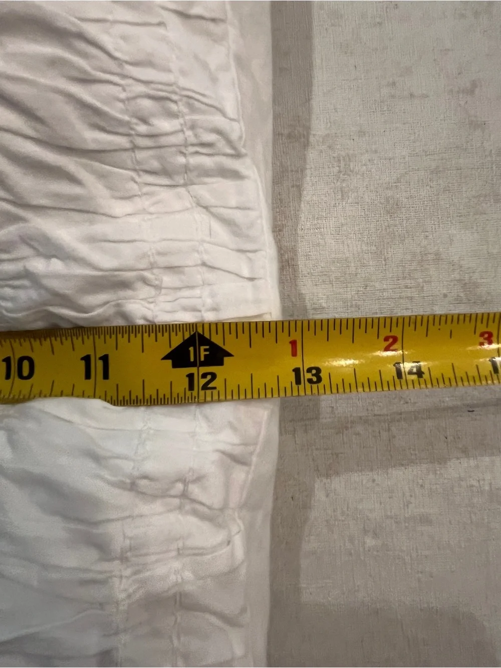 Vintage style Laura Ashley White Ruched Decorative feather Pillow.